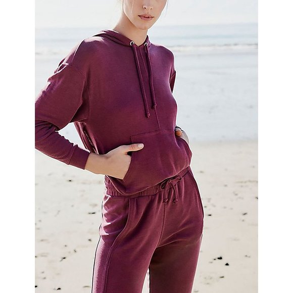 Free People Tops - 🎉LAST CHANCE🎉 NWT FP Movement Back Into It Hoodie / Merlot